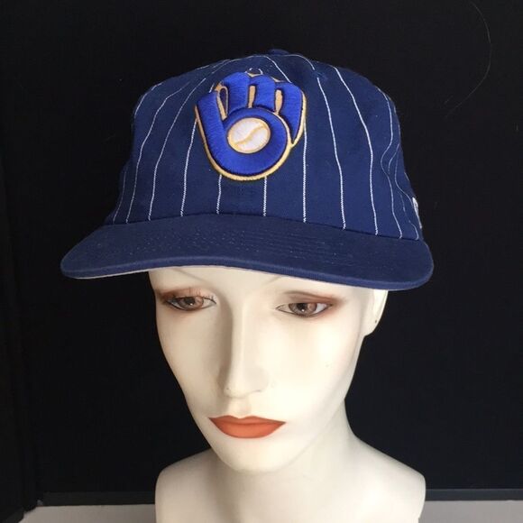 Milwaukee Brewers Fitted Baseball Cap - Size 7 - Picture 1 of 9